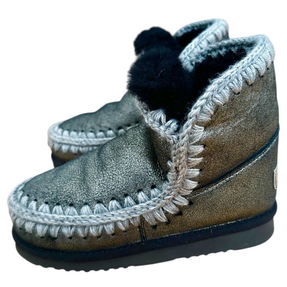 Mou Eskimo 18 Microglitter Boots Black Size 38 7US - Picture 7 of 7